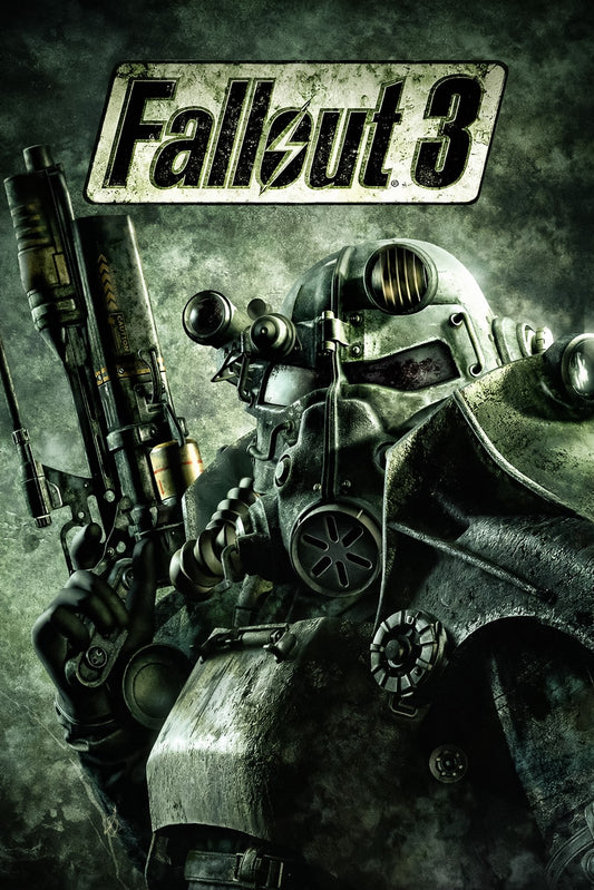 FALLOUT 3 POSTER – POWER ARMOR ENCLAVE SOLDIER ART FROM POST-APOCALYPTIC GAME