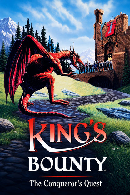 King's Bounty The Conqueror's Quest Poster – Dragon Fantasy Art Wall Art Decor