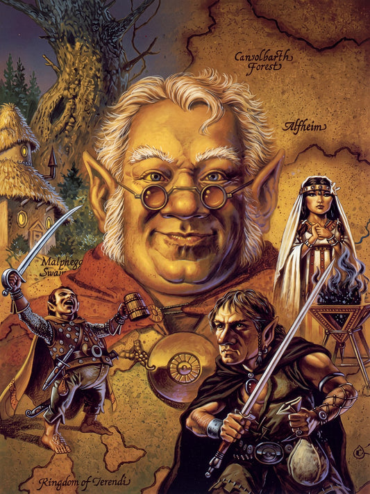 THE FIVE SHIRES BY CLYDE CALDWELL POSTER D&D FANTASY WALLART VIBRANT