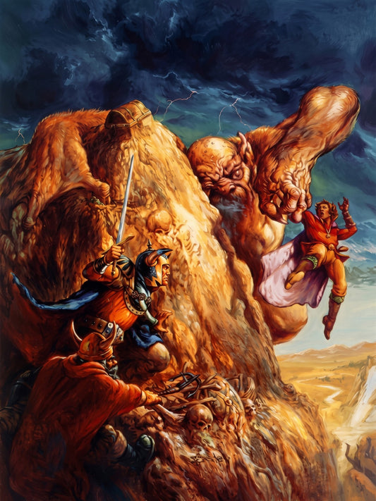 An Unexpected Meeting by Jeff Easley 1986 Fantasy Poster Wall Art Decor