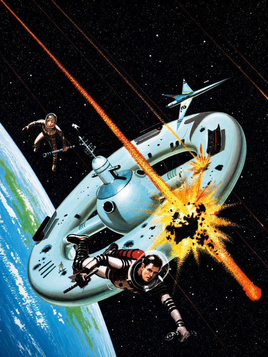 Deadly Satellite by Edward Valigursky (1958) Poster – Sci-Fi Space