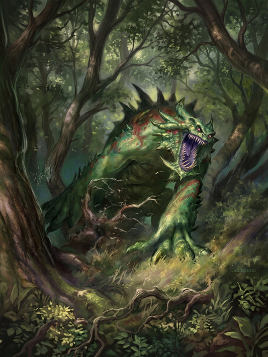 Ravenous Baloth Poster – Forest Beast by Todd Lockwood Fantasy Art Print 2007