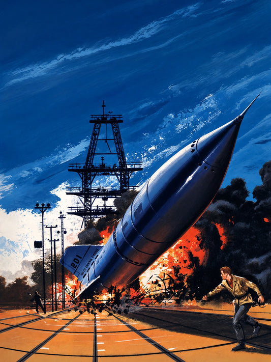 Warning from the Stars Poster – Edward Valigursky 1959 Sci-Fi Art Wall Art Decor