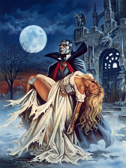 THE HOUSE ON GRYPHON HILL BY CLYDE CALDWELL POSTER FANTASY RPG VIBRANT