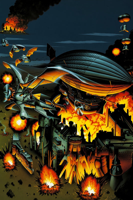 Steel Empire Poster - Steampunk Airship Battle Game Art Wall Art Decor