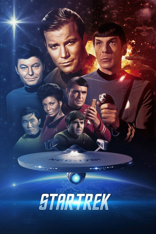 Star Trek Enterprise Crew Tribute Poster – Classic Series Sci-Fi Wall Art