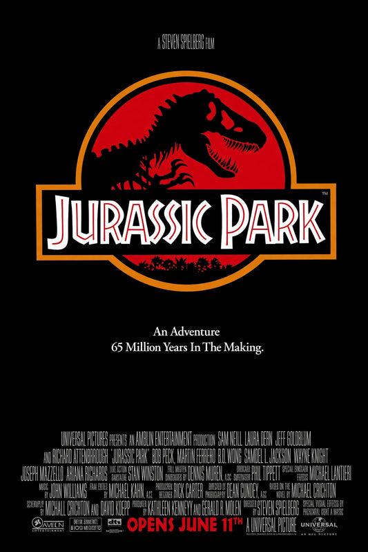 Jurassic Park 1993 Movie Poster | Steven Spielberg Classic