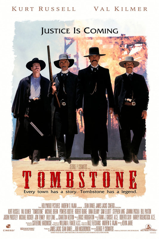 Tombstone (1993) Movie Poster - Kurt Russell, Val Kilmer Western