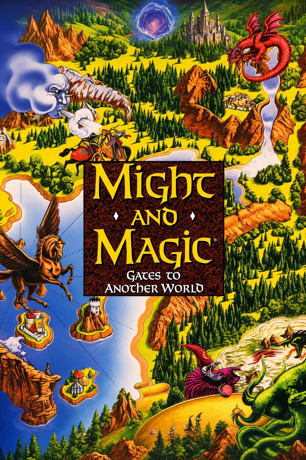 Might and Magic Gates to Another World Poster – Fantasy Adventure Art