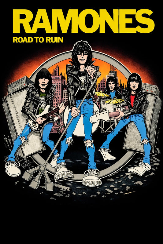RAMONES Road to Ruin Poster – Punk Rock Band Album Art Print Wall Art Decor