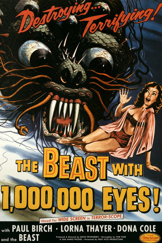 The Beast with 1,000,000 Eyes 1955 Movie Poster – Sci-Fi Horror Wall Art Decor