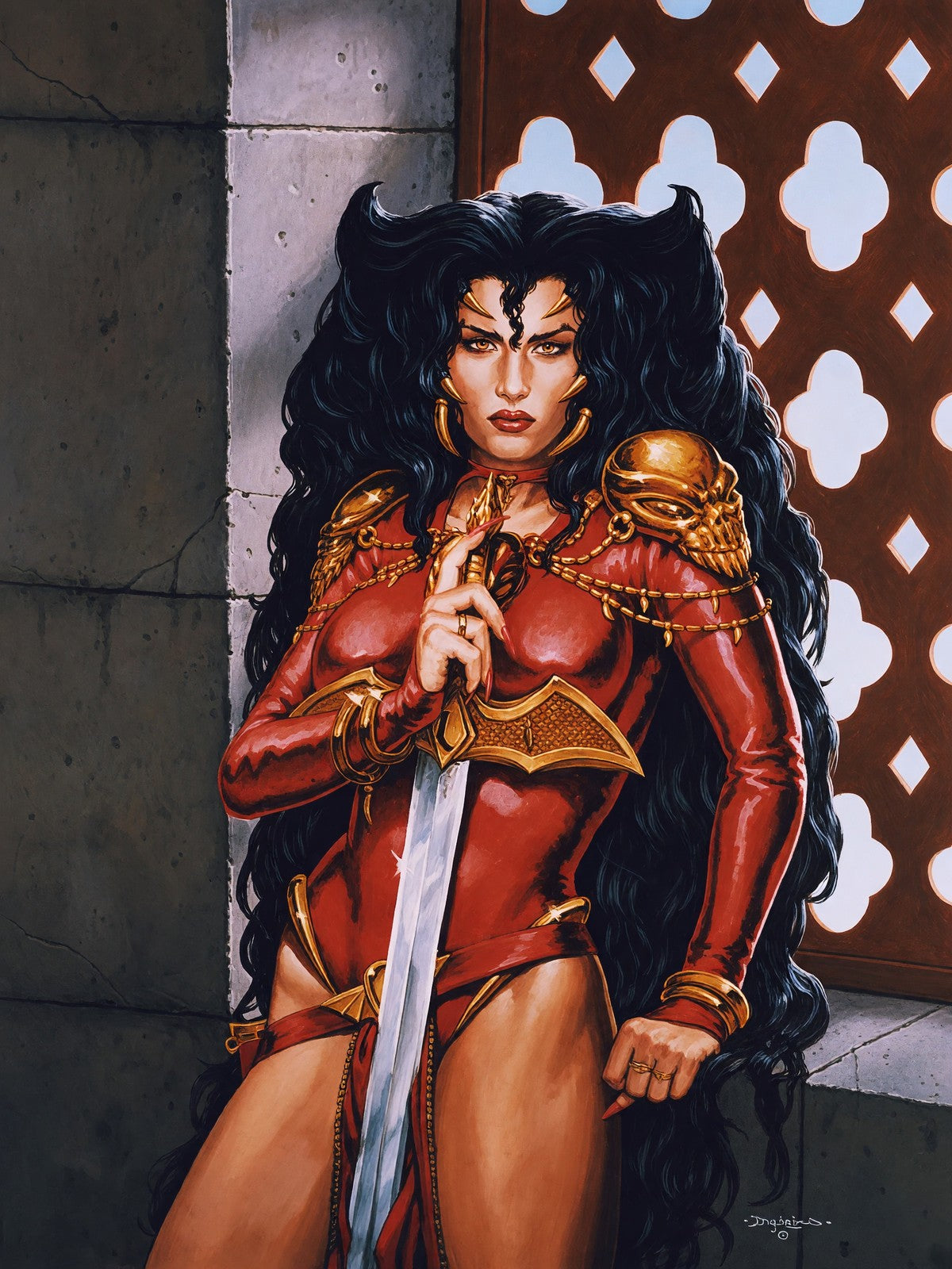 Dorian Cleavenger Vengeance in Crimson 1996 Poster – Warrior Woman
