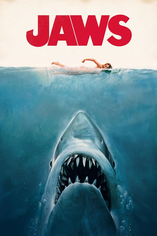 Jaws 1975 Movie Poster - Classic Thriller Film Art Print
