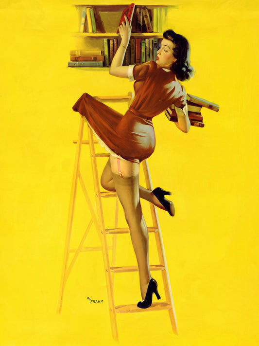 One for the Books by Art Frahm 1944 Poster – Vintage Pin-Up Wall Art Decor