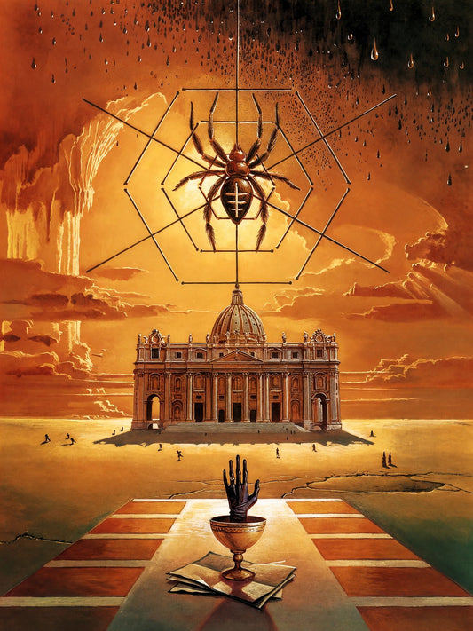 The Antipope by Bruce Pennington 1976 Poster – Surreal Sci-Fi Art Wall Art Decor