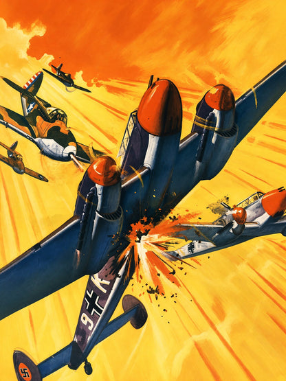 Rudolph Belarski Winter 1943 Cover Poster – WWII Fighter Pilot Combat Art