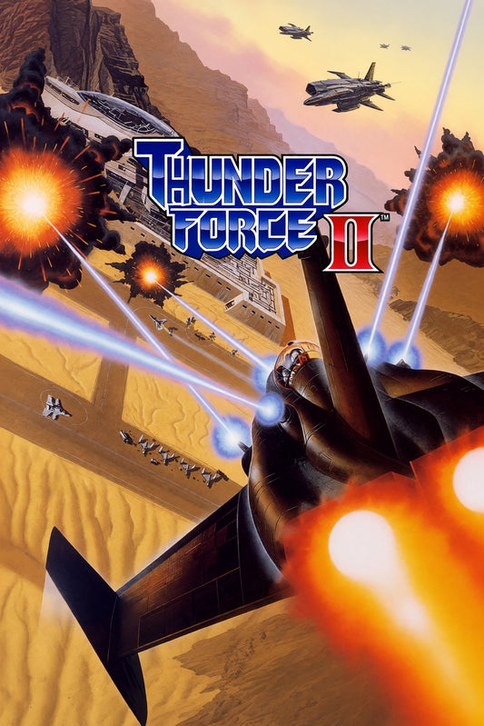 Thunder Force II Arcade Game Poster – Fighter Jets Combat Action Wall Art Decor