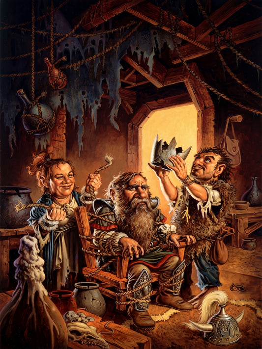 FLINT THE KING BY CLYDE CALDWELL POSTER D&D SHARP-DETAIL VIBRANT-COLORED RPG
