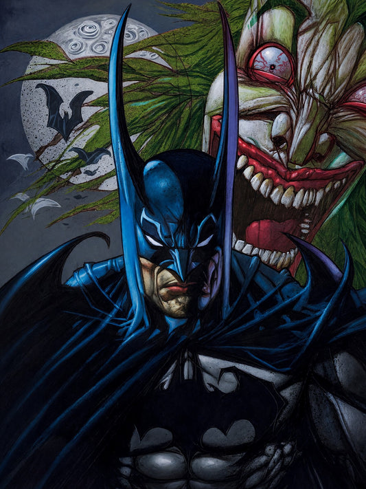 SIMON BISLEY BATMAN'S JOKER'S NIGHTMARE POSTER – DARK KNIGHT VS CLOWN