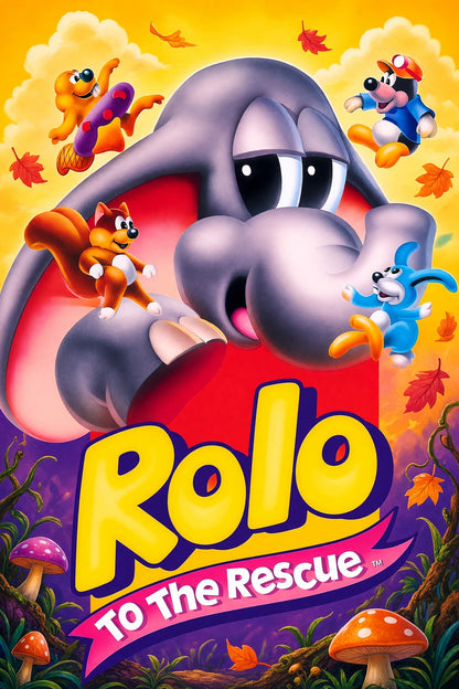 Rolo to the Rescue Poster – Adorable Video Game Characters Adventure