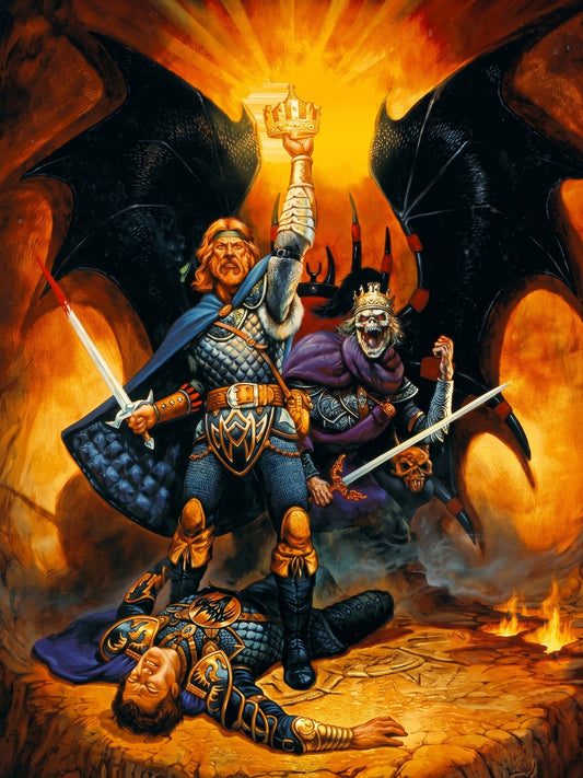Crown of Power by Jeff Easley 1987 Poster – Fantasy Warrior King Wall Art Decor