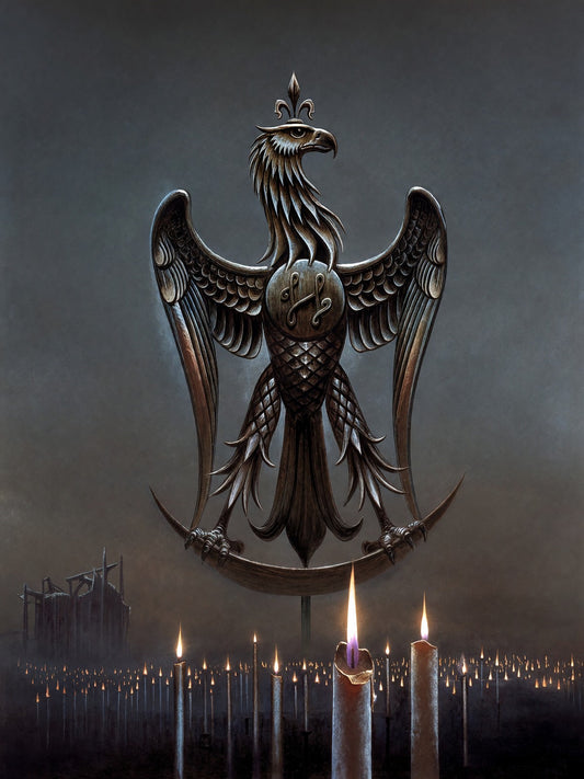 Bruce Pennington Heraldic Eagle 1976 Poster – Dark Fantasy Art Wall Art Decor
