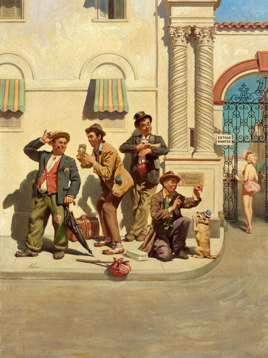 Art Frahm Traveling Hobo Series Line Up Poster 1952 Wall Art Decor