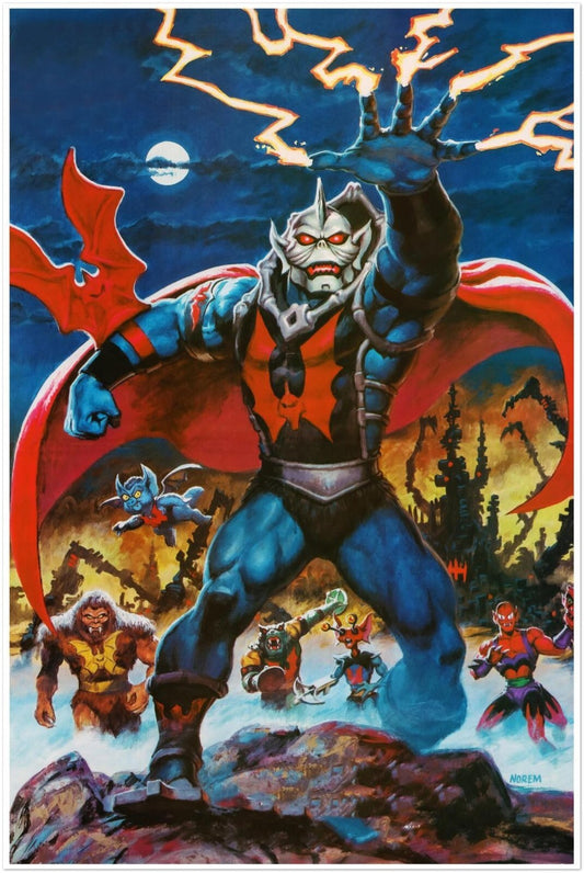 HORDAK MASTERS OF THE UNIVERSE POSTER - EVIL HORDE VILLAIN LIGHTNING ART