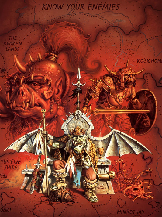 ORCS OF THAR BY CLYDE CALDWELL POSTER D&D FANTASY WALLART SHARP-DETAIL RPG