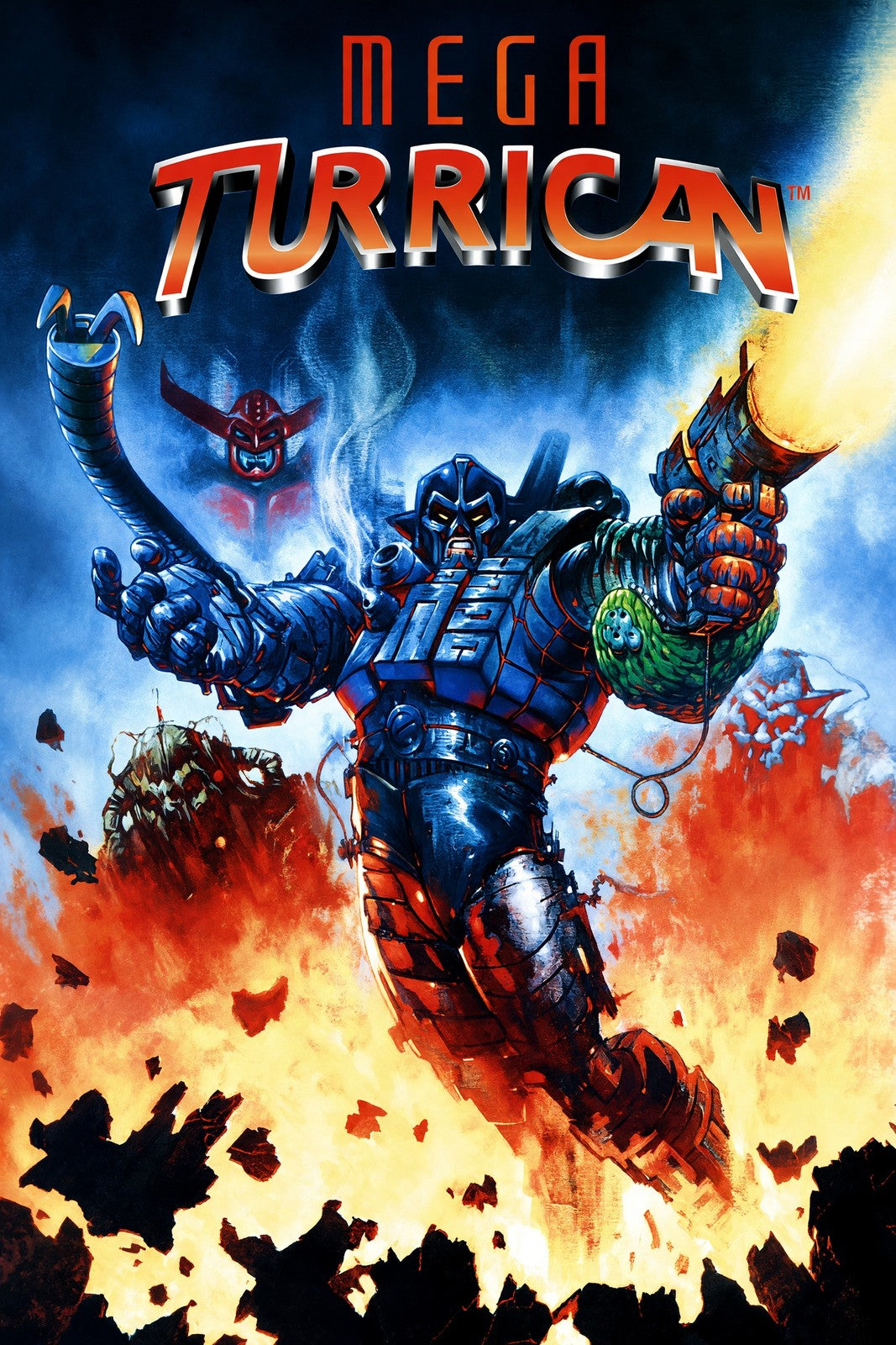 Mega Turrican Poster – Giant Battle Robot Warrior Video Game Art Wall Art Decor
