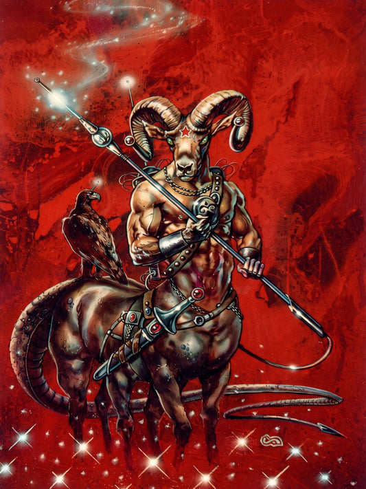 THE SENTINEL BY CLYDE CALDWELL POSTER GAMMA WORLD RPG HIGH-RESOLUTION FANTASY