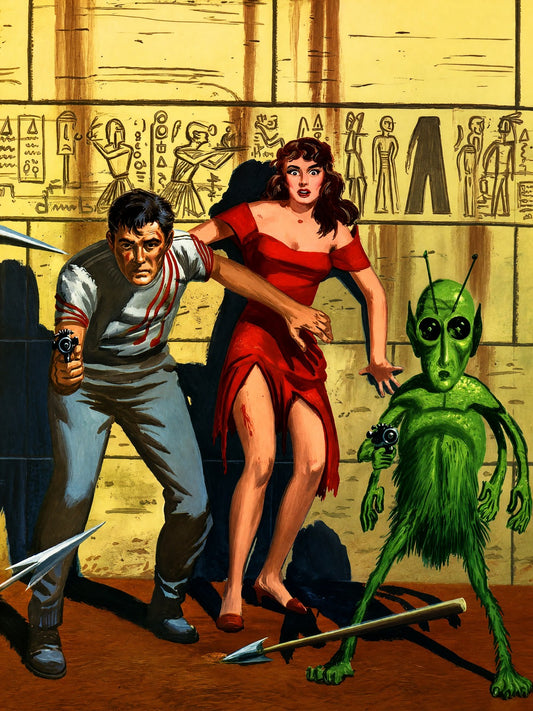 Quest of the Golden Ape by Edward Valigursky 1957 Poster Wall Art Decor