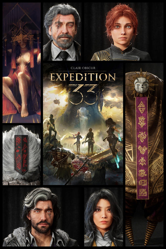 CLAIR OBSCUR EXPEDITION 33 CHARACTER COLLAGE POSTER 2024 Wall Art Decor