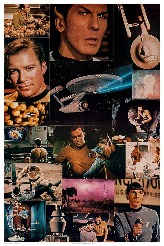 Star Trek Collage Poster – Dargis Associates Commercial Print (1976)