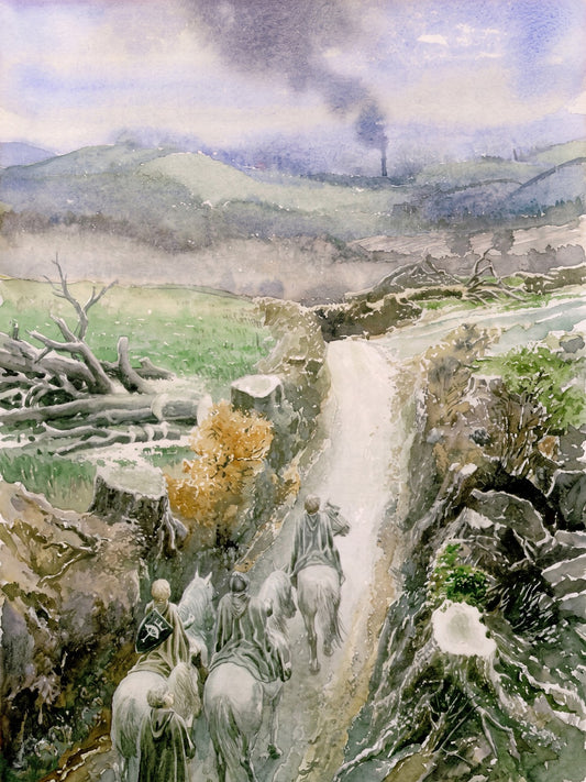 The Scouring of the Shire by Alan Lee (1991) - Lord of the Rings Poster