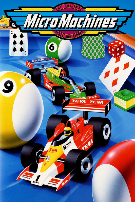 Micro Machines Racing Poster – Vintage Toy Cars Game Art Wall Art Decor