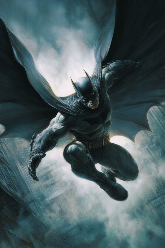 Batman Takes Flight Gotham City Tribute Poster 2024 Wall Art Decor
