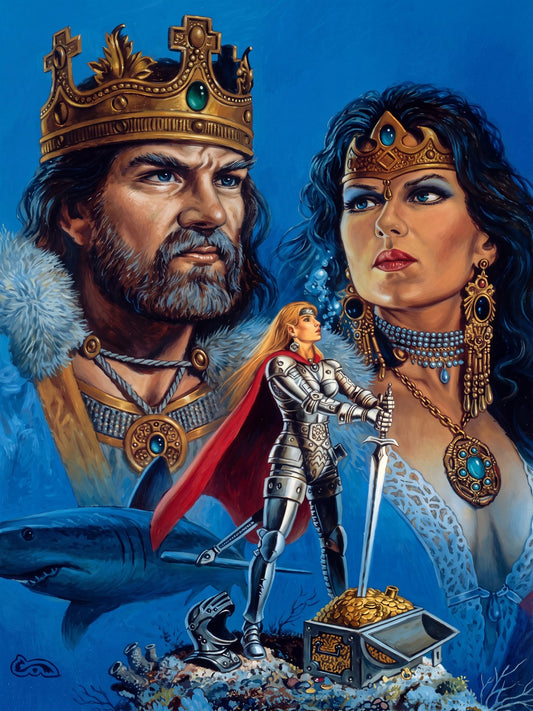 THE CORAL KINGDOM BY CLYDE CALDWELL POSTER D&D FANTASY WALLART VIBRANT-COLORED