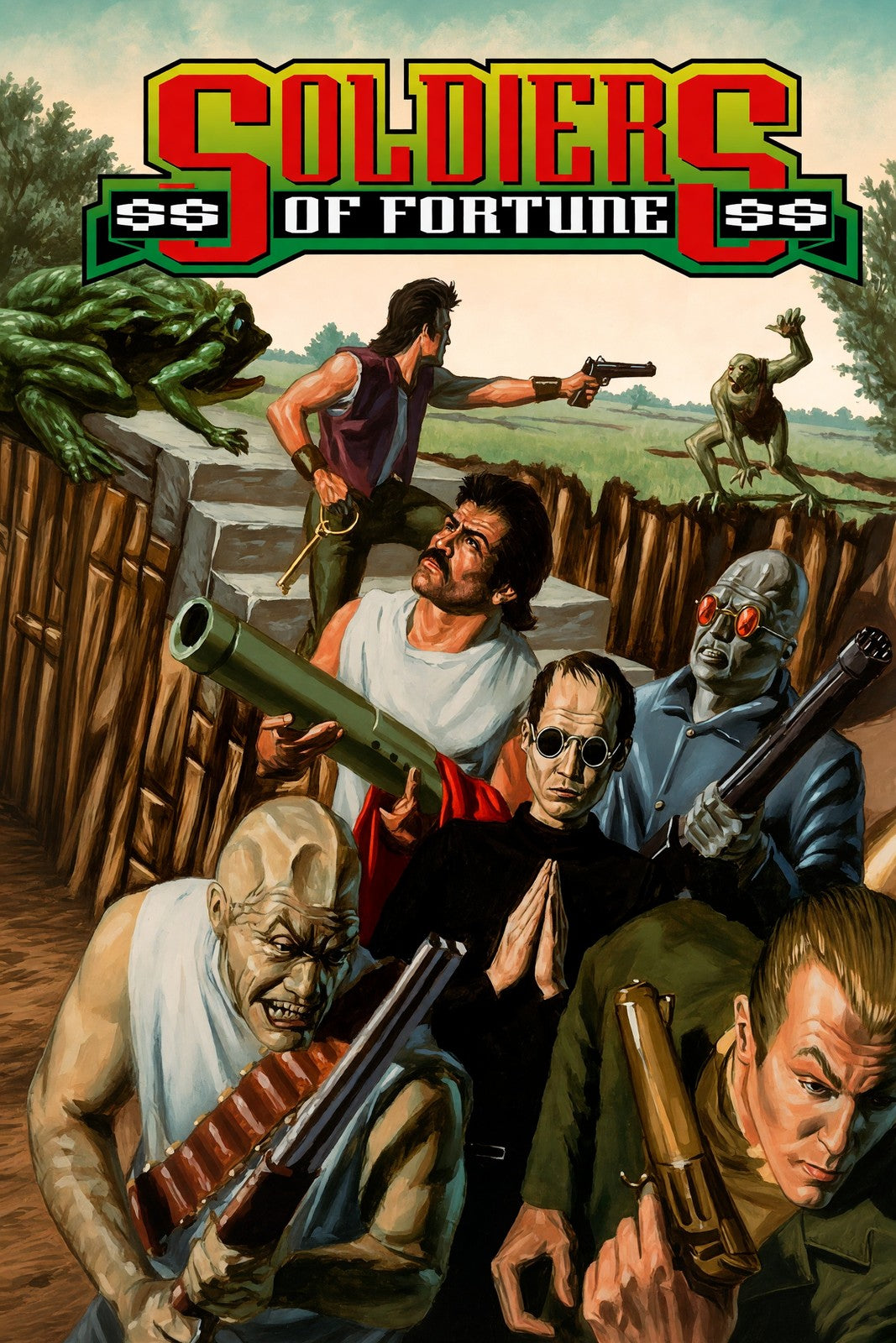 Soldiers of Fortune Poster – Action Adventure Mercenary Combat Art