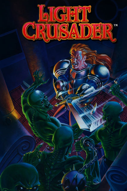 Light Crusader Poster – Armored Hero Battle Fantasy Art Wall Art Decor