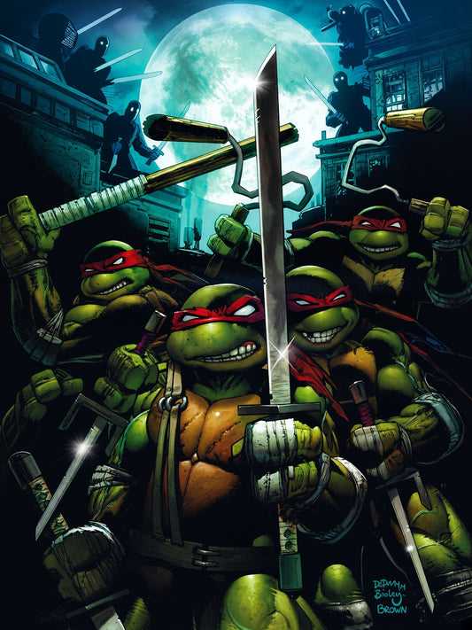 SIMON BISLEY MOONLIT ROOFTOP VIGIL 1997 POSTER – NINJA TURTLES Wall Art Decor