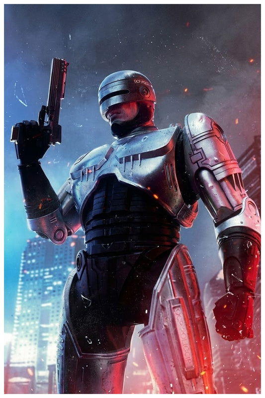 ROBOCOP POSTER ROGUE CITY PS5 COVER ART CYBERPUNK POLICE ACTION GAME