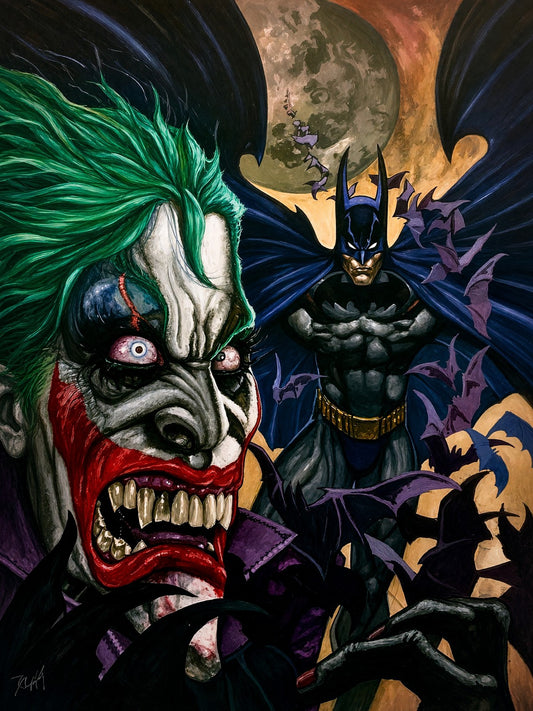 SIMON BISLEY BATMAN 002 POSTER – JOKER VS DARK KNIGHT Wall Art Decor