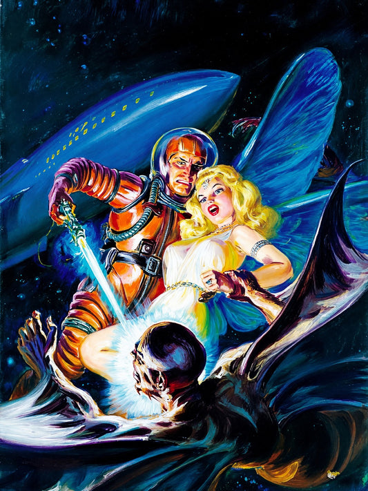 Norman Saunders Polaris & Goddess Glorian 1950 Poster – Sci-Fi Wall Art Decor