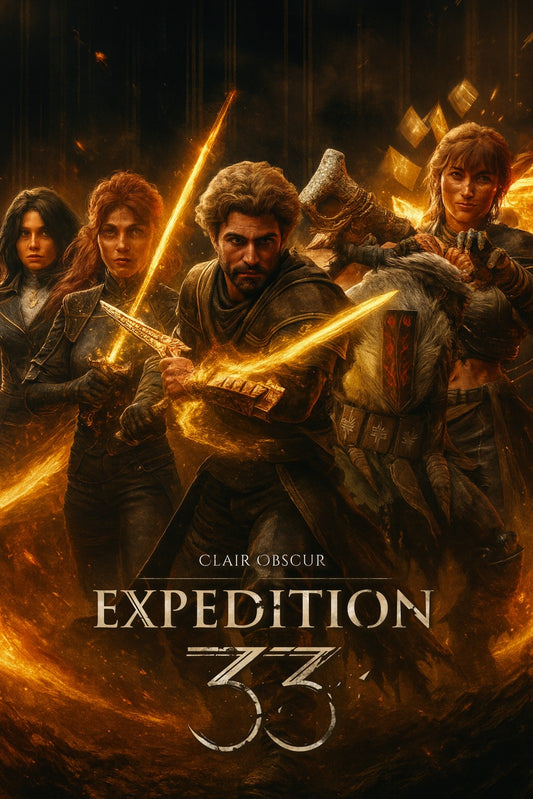 Expedition 33 Poster – Clair Obscur Dark Fantasy RPG Game Art Print