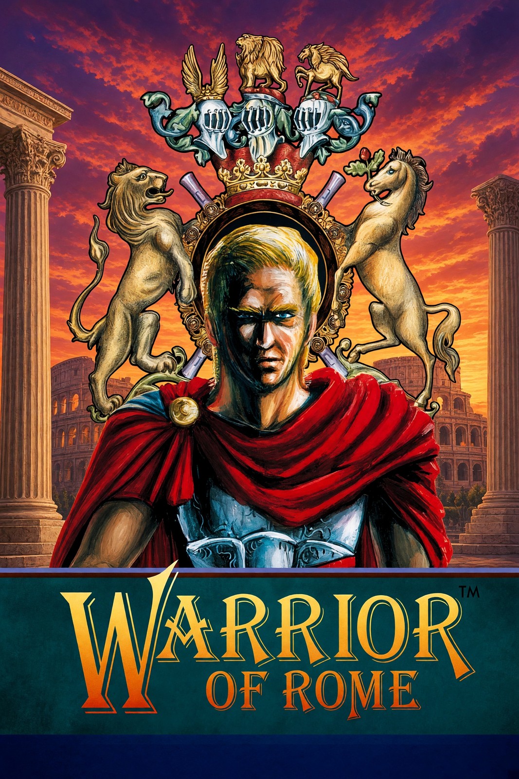 Warrior of Rome Poster – Ancient Roman Soldier Fantasy Art Wall Art Decor