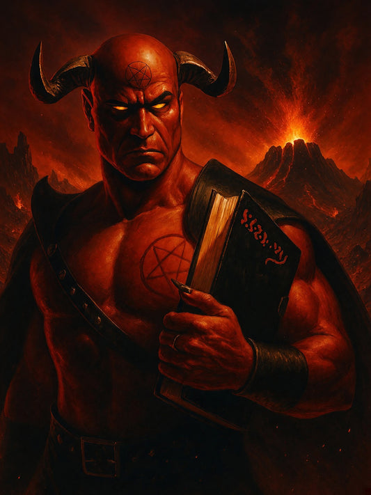 DEMONIC TUTOR MAGIC THE GATHERING INSPIRED INFERNAL SCHOLAR POSTER