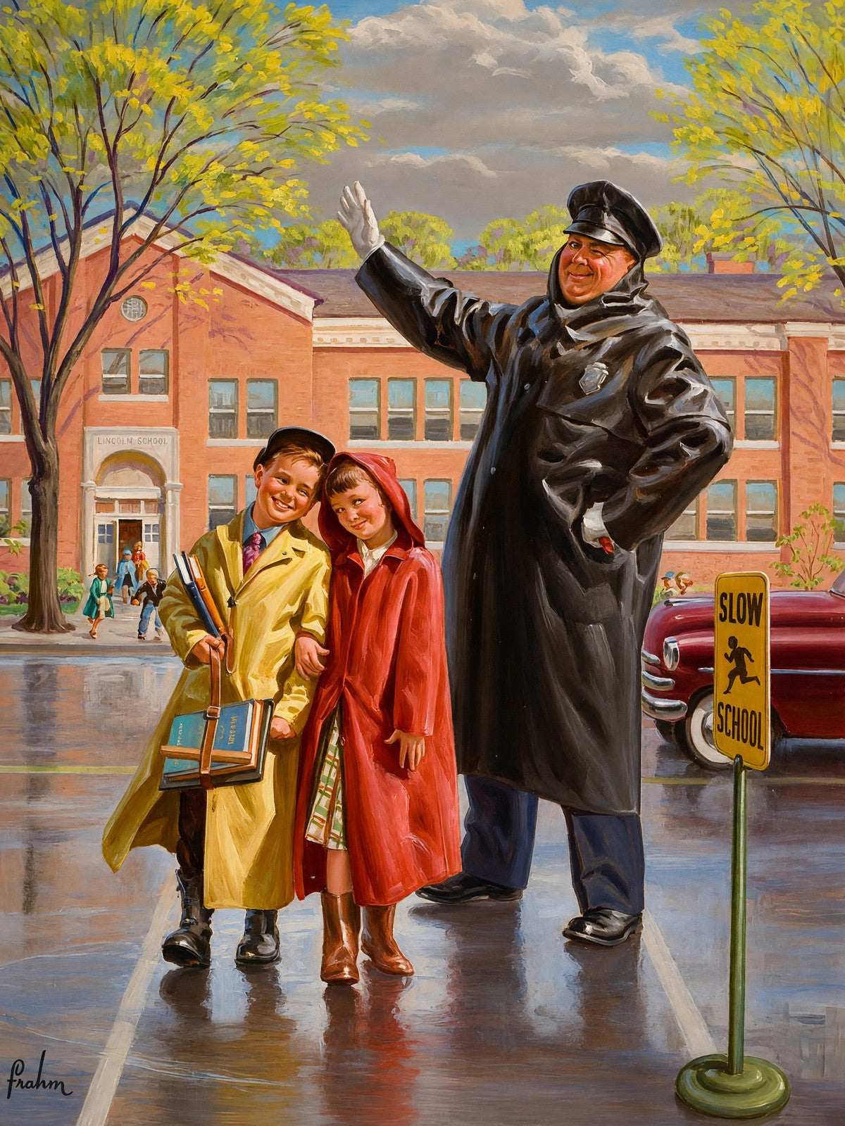 Art Frahm Smitten 1958 Poster – School Crossing Safety Wall Art Decor