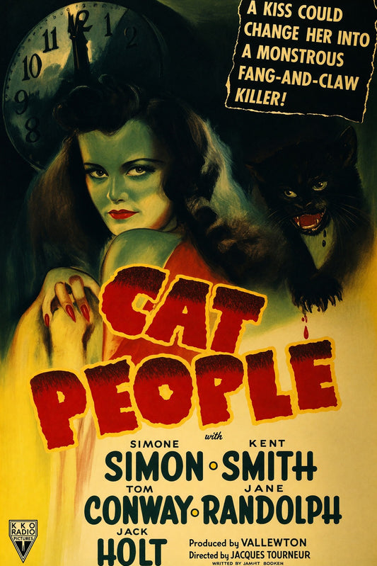 Cat People 1942 Movie Poster – Classic Horror Film Vintage Art Print