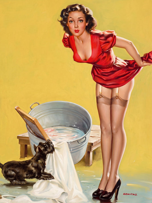 Dog-On-It by Arnold Armitage Vintage Pinup Poster